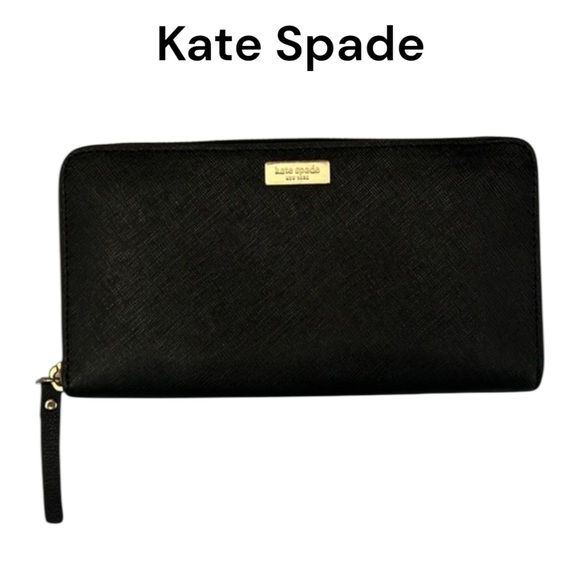 kate spade Handbags - Kate Spade Elegant Black Zip Wallet